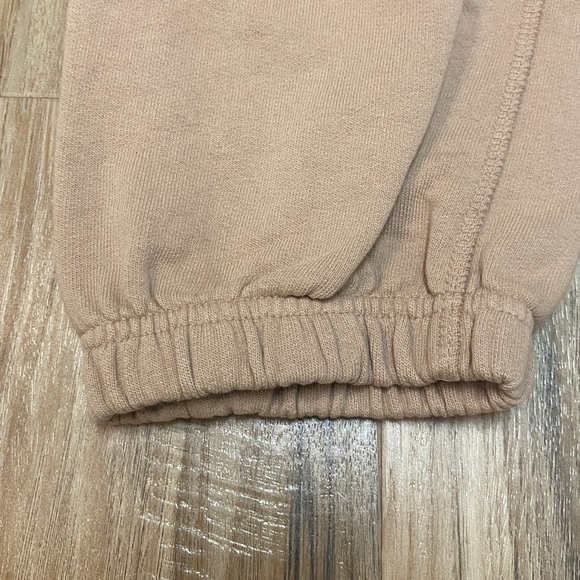 PACT ORGANIC NWOT 100% COTTON TERRY JOGGER PANT TAN BEIGE POCKETS WOMENS SZ MED - Picture 12 of 13